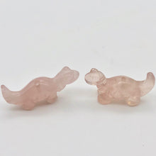 Load image into Gallery viewer, Dinosaur 2 Carved Rose Quartz Diplodocus Beads | 25x11.5x7.5mm | Pink - PremiumBead Alternate Image 2