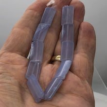 Load image into Gallery viewer, Blue Chalcedony Flat Rectangle Half Strand | 21x12x5.6 | Blue | 10 Beads |