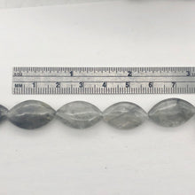 Load image into Gallery viewer, Misty Grey Tourmalated Quartz Bead Strand | 20mm | Grey | Flat Oval | 21 Beads | - PremiumBead Alternate Image 5
