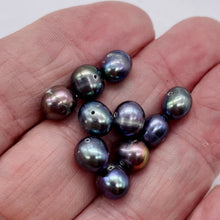 Load image into Gallery viewer, Premium Rainbow Peacock 8x7mm FW Pearl 8 inch Strand 002271HS
