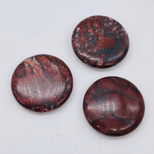 Load image into Gallery viewer, Oregon Red Devil Jasper 40mm Coin Bead 8 inch Strand 9571HS