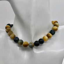 Load image into Gallery viewer, Tigereye 8" Strand Round | 10 mm | Blue/Golden Brown | 19 Beads |
