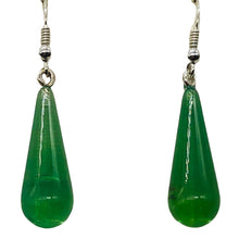 Load image into Gallery viewer, Amber Sterling Silver Earrings | 2 1/2" Long | Green | 1 Pair |