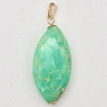 Load image into Gallery viewer, Glowing Green Marquis Cut Chrysoprase 14K Gold Filled Pendant | 1 5/8" Long|