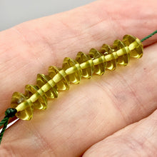 Load image into Gallery viewer, Amber Faceted Roundel Beads Half Strand | 8x4mm | Green | 50 Bead(s)