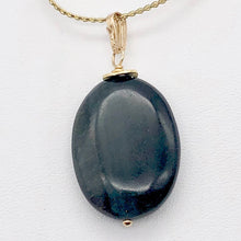 Load image into Gallery viewer, Hypersthene 14K Gold Filled Oval | 1.5" | Mirrored Black/Gold | 1 Pendant |