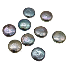 Load image into Gallery viewer, 9 Shimmer Silvery Platinum FW Coin Pearls 9447