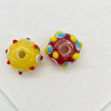 Load image into Gallery viewer, Hand Made Glass Lampwork Beads! | 12x8mm | Multi-hue | Roundel | 10 beads | - PremiumBead Alternate Image 5