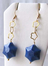 Load image into Gallery viewer, Twinkle Blue Dumortierite Star 14K Vermeil Earrings 309245DU - PremiumBead Primary Image 1