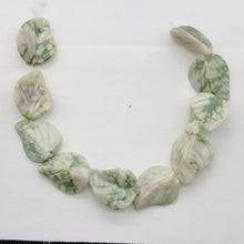 Load image into Gallery viewer, Hand Carved Harmony Stone Leaf Bead Strand 110165