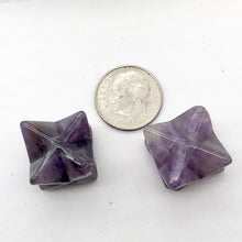 Load image into Gallery viewer, Kabbalah 2 Carved Amethyst Merkabah Star Beads 9288Am | 25x15x15mm | Purple - PremiumBead Alternate Image 4