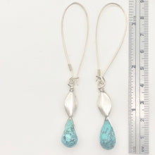 Load image into Gallery viewer, Natural Blue Turquoise and Sterling Silver Earrings And Pendant Set