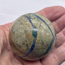 Load image into Gallery viewer, Azurite Malachite Chrysoprase Scry Crystal Sphere | 55mm | Green/Blue/Brown | 1