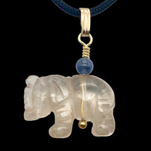Load image into Gallery viewer, Smoky quartz Elephant Pendant Necklace|Semi Precious Stone Jewelry|14k Pendant