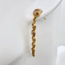 Load image into Gallery viewer, Solid 18K Natural, Untreated 14 Mine-Cut Or Rose Cut Diamond Earrings 6523 - PremiumBead Alternate Image 6