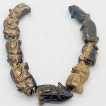 Load image into Gallery viewer, Howling New Moon 2 Carved Tiger's Eye Wolf Coyote Beads | 21x11x8mm | Golden Brown - PremiumBead Alternate Image 4