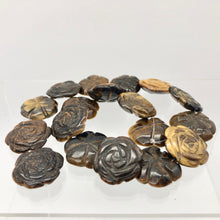 Load image into Gallery viewer, Bloomer 2 Carved Tigereye Rose Flower Beads | 21x7mm | Golden | 9290TE - PremiumBead Alternate Image 8