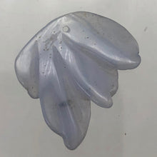 Load image into Gallery viewer, 12.5cts Exquisitely Hand Carved Blue Chalcedony Flower Pendant Bead - PremiumBead Alternate Image 4