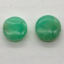 Load image into Gallery viewer, Radiant 2 Natural Chrysoprase Agate 12x5mm Coin Beads 9574B