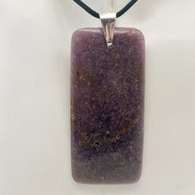 Load image into Gallery viewer, Natural Purple Lepidolite Large Rectangular Sterling Silver Pendant | 2 3/4" | - PremiumBead Primary Image 1