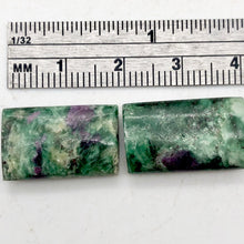 Load image into Gallery viewer, Green Fuschite Pendant Beads | 22x12x5mm | Green/Red | Rectangle | 2 Beads | - PremiumBead Alternate Image 3