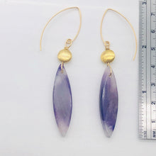 Load image into Gallery viewer, Sodalite 14K Gold Filled Teardrop Earrings| 2 3/4" Long | Purple/White| 1 Pair |