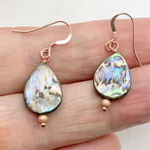 Load image into Gallery viewer, Abalone 14k Gold Filled Drop Earrings | 1 1/4" Long | Rainbow |
