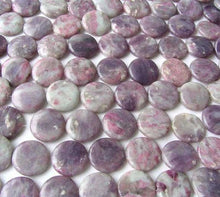 Load image into Gallery viewer, 2 Lepidolite & Rubilite 30x8mm Coin Pendant Beads 008832 - PremiumBead Alternate Image 2