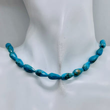 Load image into Gallery viewer, Natural Turquoise Faceted Teardrop Bead Strand 107404B
