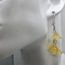 Load image into Gallery viewer, Hand Carved Citrine Bell Flower Sterling Silver Earrings 309242CTS