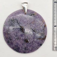 Load image into Gallery viewer, Natural Lepidolite Large Round Sterling Silver Pendant | 45mm | 2 1/16" Long |