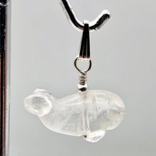 Load image into Gallery viewer, Clear Quartz Whale and Sterling Silver Pendant | 1" Long | Clear| Whale| 1each | - PremiumBead Alternate Image 4