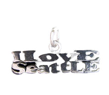Load image into Gallery viewer, Sterling Silver 'I Love Seattle' Charm Pendant 9972A