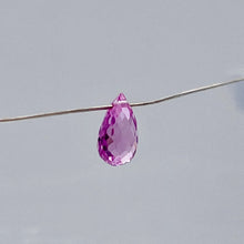 Load image into Gallery viewer, Sapphire Faceted .56ct Briolette | 6x4mm | Pink | 1 Bead |