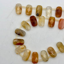 Load image into Gallery viewer, Premium! Faceted Natural Carnelian Agate 18x10x6mm Rectangular Bead Strand - PremiumBead Alternate Image 8

