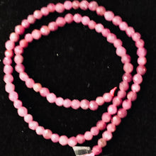 Load image into Gallery viewer, Ruby Faceted Round Bead Half Strand | 3 mm | Pink | 95 Beads |