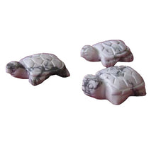 Load image into Gallery viewer, Hand Carved 2 White Howlite Turtle Beads
