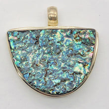 Load image into Gallery viewer, Abalone Shell Sterling Silver Drop Pendant | 1 3/8" Long | Blue/Silver | 1 Pendant