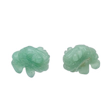 Load image into Gallery viewer, 2 Aventurine Hand Carved Bison / Buffalo Beads | 22x14.5x9mm | Green