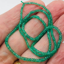 Load image into Gallery viewer, Emerald Graduated Faceted 17" Strand Rondell | 2-3 mm | Green | 300 Beads |