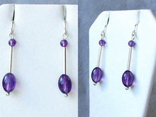 Load image into Gallery viewer, Sleek Purple Amethyst & 925 Sterling Silver Earrings 6379A - PremiumBead Primary Image 1