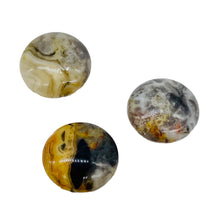 Load image into Gallery viewer, 3 Beads of intricate Designs Crazy Lace Agate Coin Beads 8969