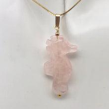Load image into Gallery viewer, Rose Quartz Hand Carved Seahorse w/14K Gold Filled Findings Pendant 509244RQS - PremiumBead Alternate Image 10