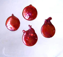 Load image into Gallery viewer, Blood Oranges 4 FW Coin Pearl Pendant Beads 7278 - PremiumBead Primary Image 1