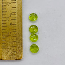 Load image into Gallery viewer, Peridot AAA Faceted Parcel Rondelle | 6mm | Green | 4 Beads