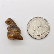 Load image into Gallery viewer, Charmer Carved Tiger's Eye Snake Figurine | 21x11x8mm | Golden - PremiumBead Alternate Image 2