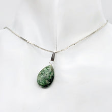 Load image into Gallery viewer, Rare Ruby Fuchsite Teardrop Shaped Sterling Silver Pendant | 1" Long