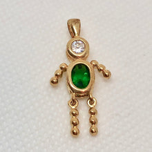 Load image into Gallery viewer, May! Crystal Kid Boy 22K Vermeil Pendant 9926Eb - PremiumBead Alternate Image 3