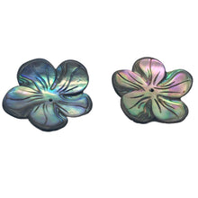 Load image into Gallery viewer, Shimmering Abalone Flower/Plumeria Pendant Beads | 2 Beads | 28x27x3mm | 10609