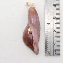 Load image into Gallery viewer, Fancy Jasper Calla Lily 14K Gold Filled Flower Pendant |1 3/4" Long | Red |